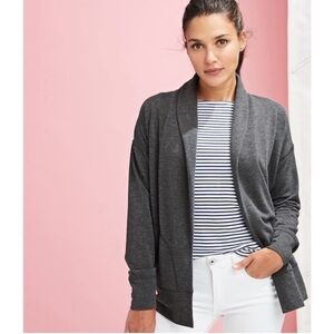 Vineyard Vines Woman Gray Open Cardigan Sweater SMALL Preppy Classic Cozy Casual